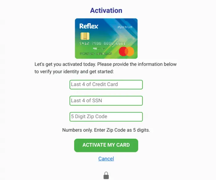 Reflex card activation